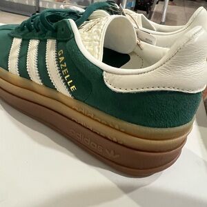 green adidas gazelles